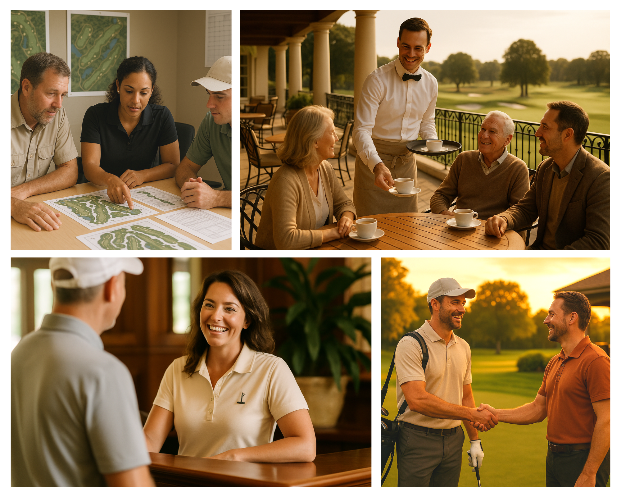 Hospitality team greeting club members